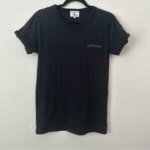 Maison Labiche 100% Cotton Black T Shirt Gold "Notorious" Embroidery Size Medium